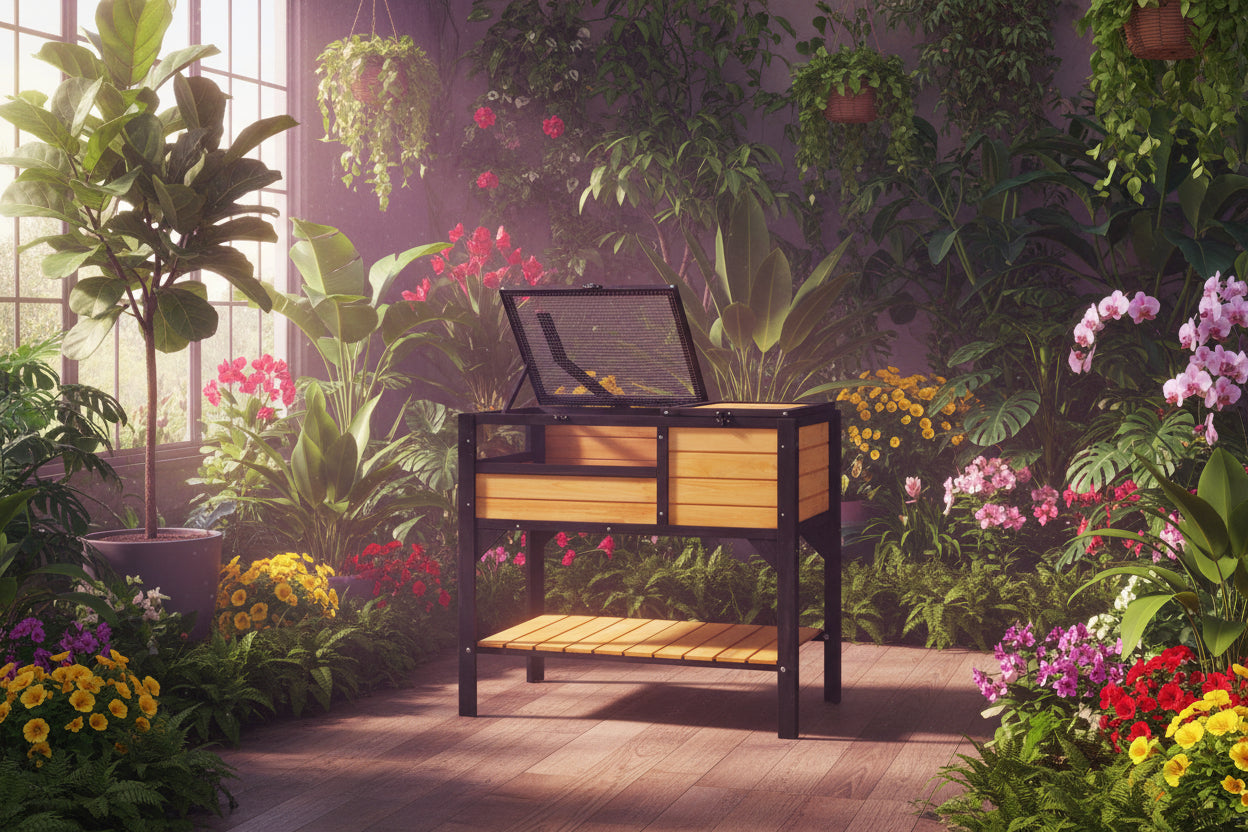 Wooden Tortoise House & Reptile Habitat