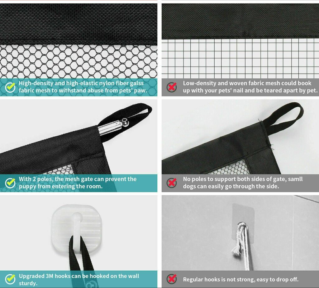 Portable Mesh Safety Gate for Pets & Babies