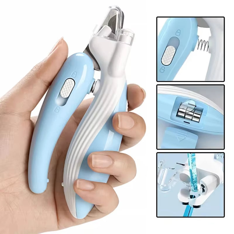 LED Pet Nail Clippers – Labor-Saving Grooming Scissors for Dogs & Cats