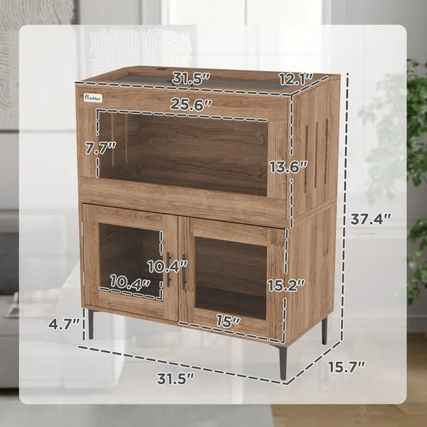 Stackable Reptile Tank with Storage Cabinet – 30 Gallon