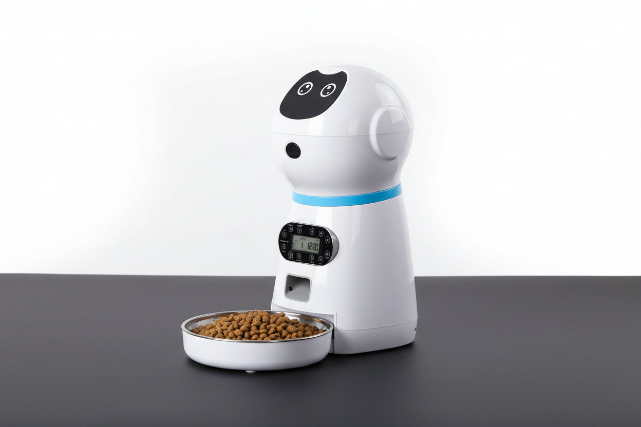 Automatic Pet Feeder with Stainless Steel Bowl
