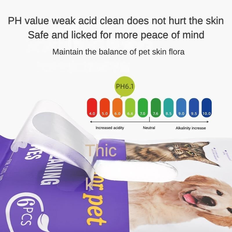 Pet Cleaning & Deodorizing Grooming Wipes Gloves