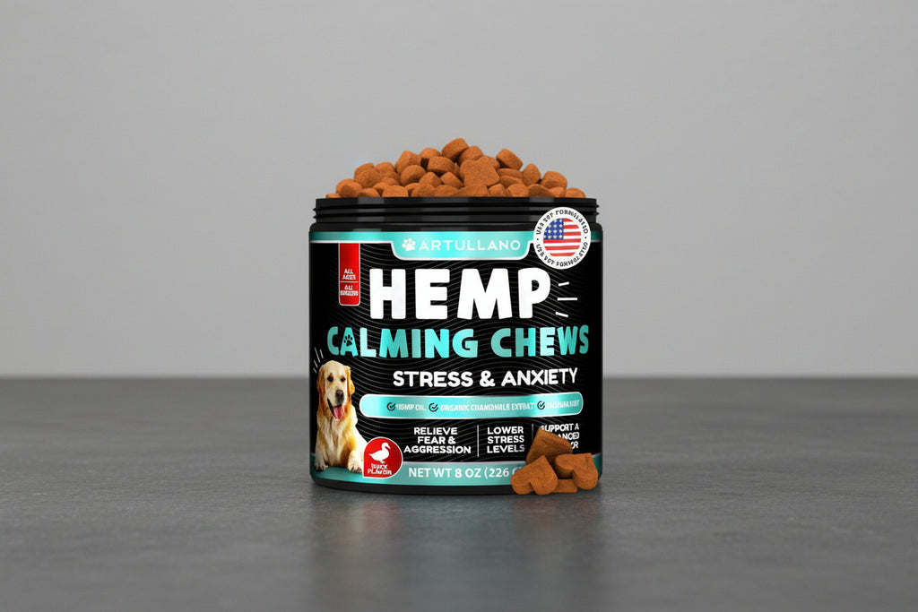 Hemp Calming Chews for Dogs – Natural Stress Support (120 Chews)