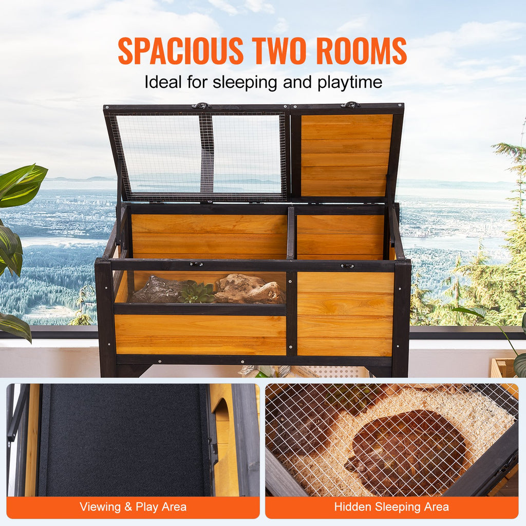 Wooden Tortoise House & Reptile Habitat