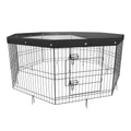 Foldable Metal Dog Playpen with Top Cover – 24" Height