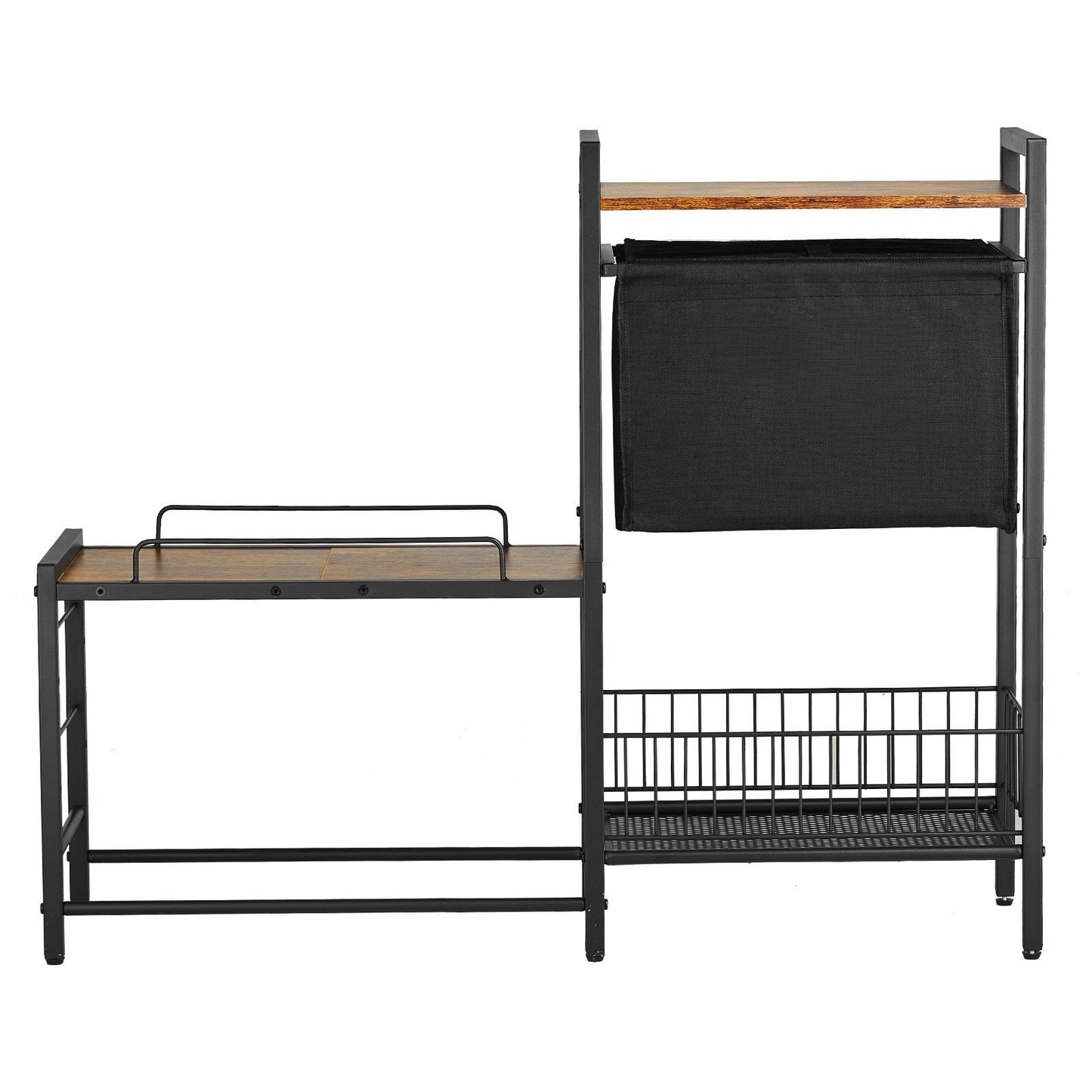 Pet Feeding Station With Storage Dog Food & Toy Organizer Raised Dog Bowls