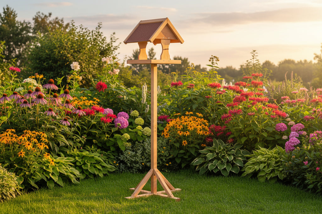 Wooden Bird Feeding Station – Freestanding Garden Bird Table