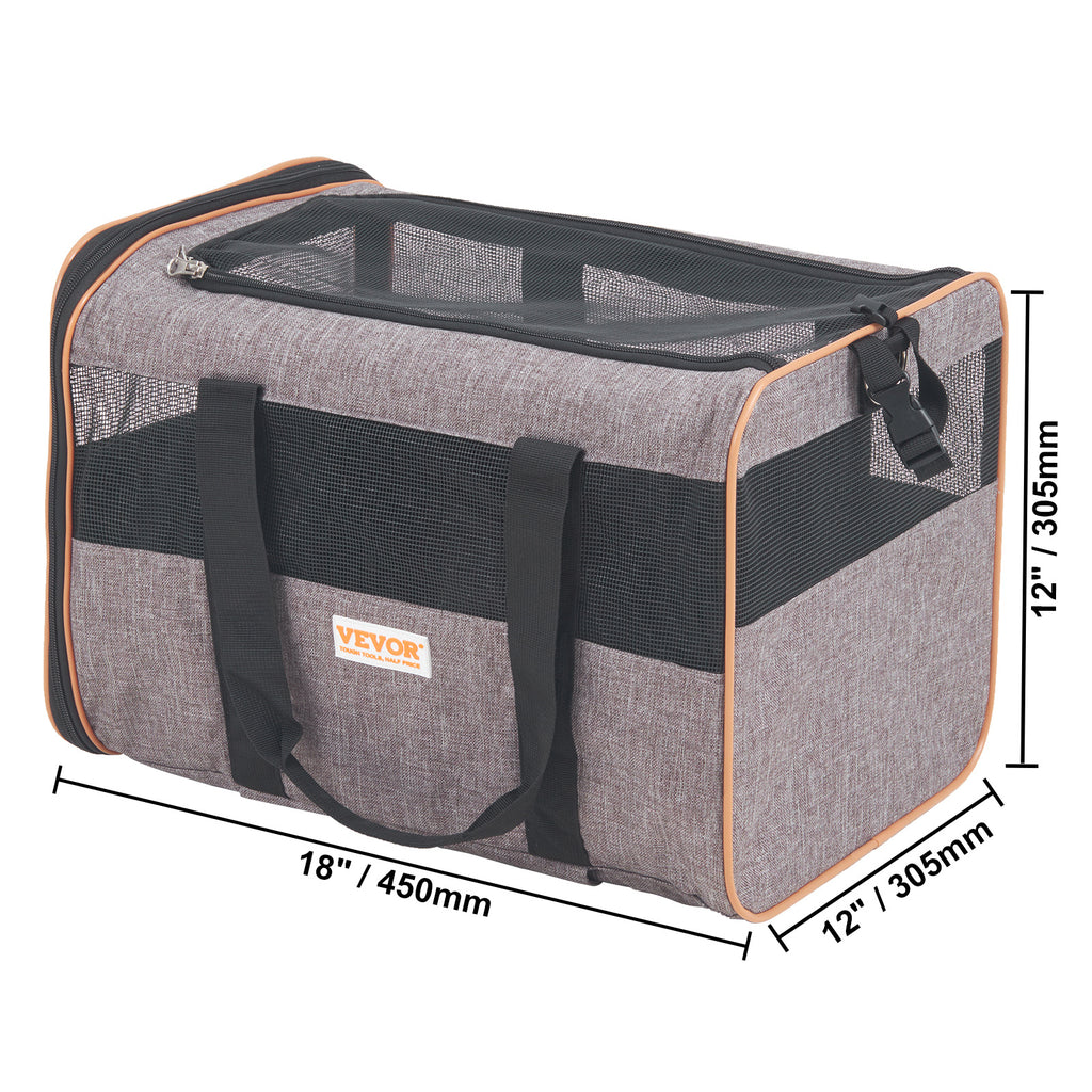 Rolling Pet Carrier with Wheels – Airline Approved (Grey)