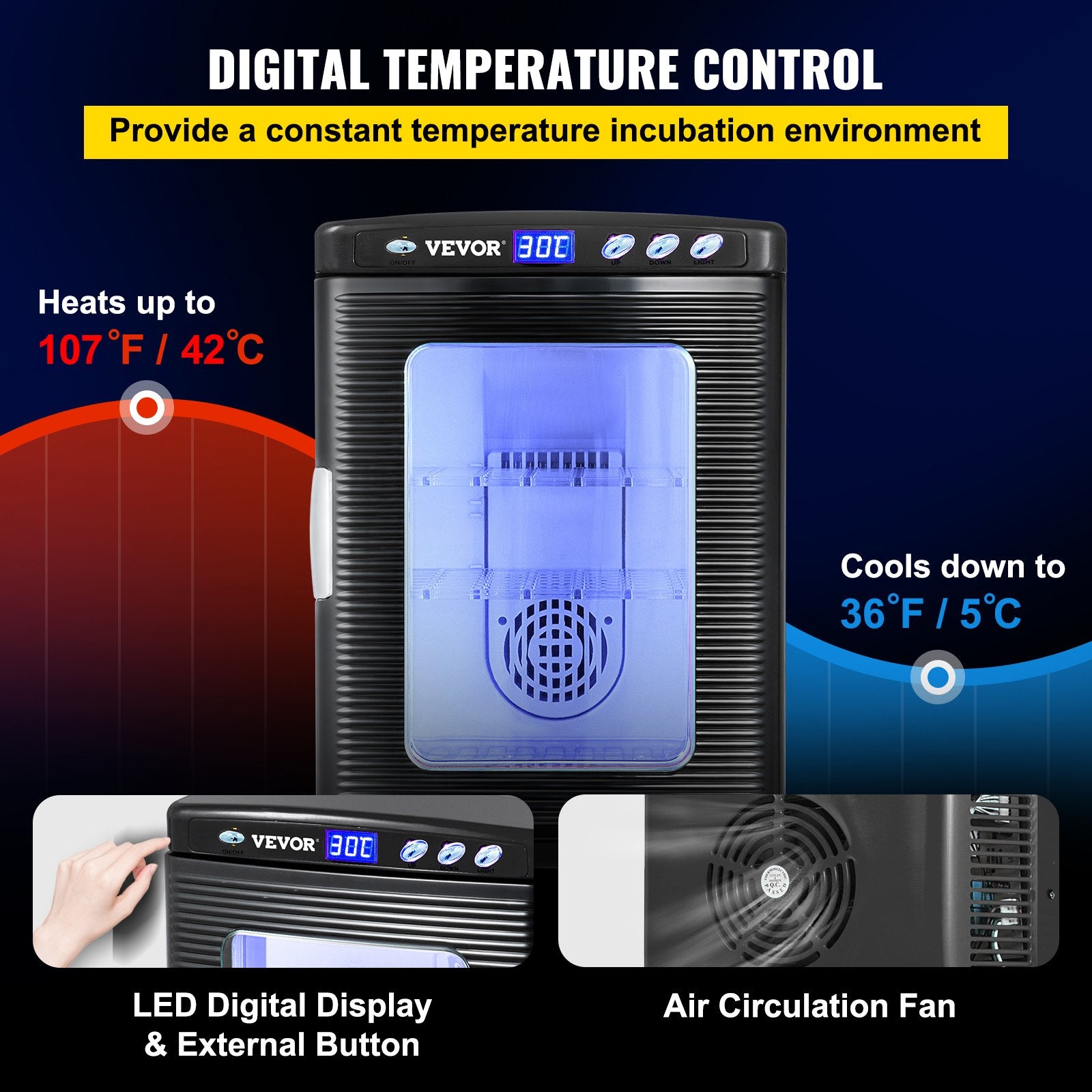 Reptile Egg Incubator – Digital Temperature Control (25L)