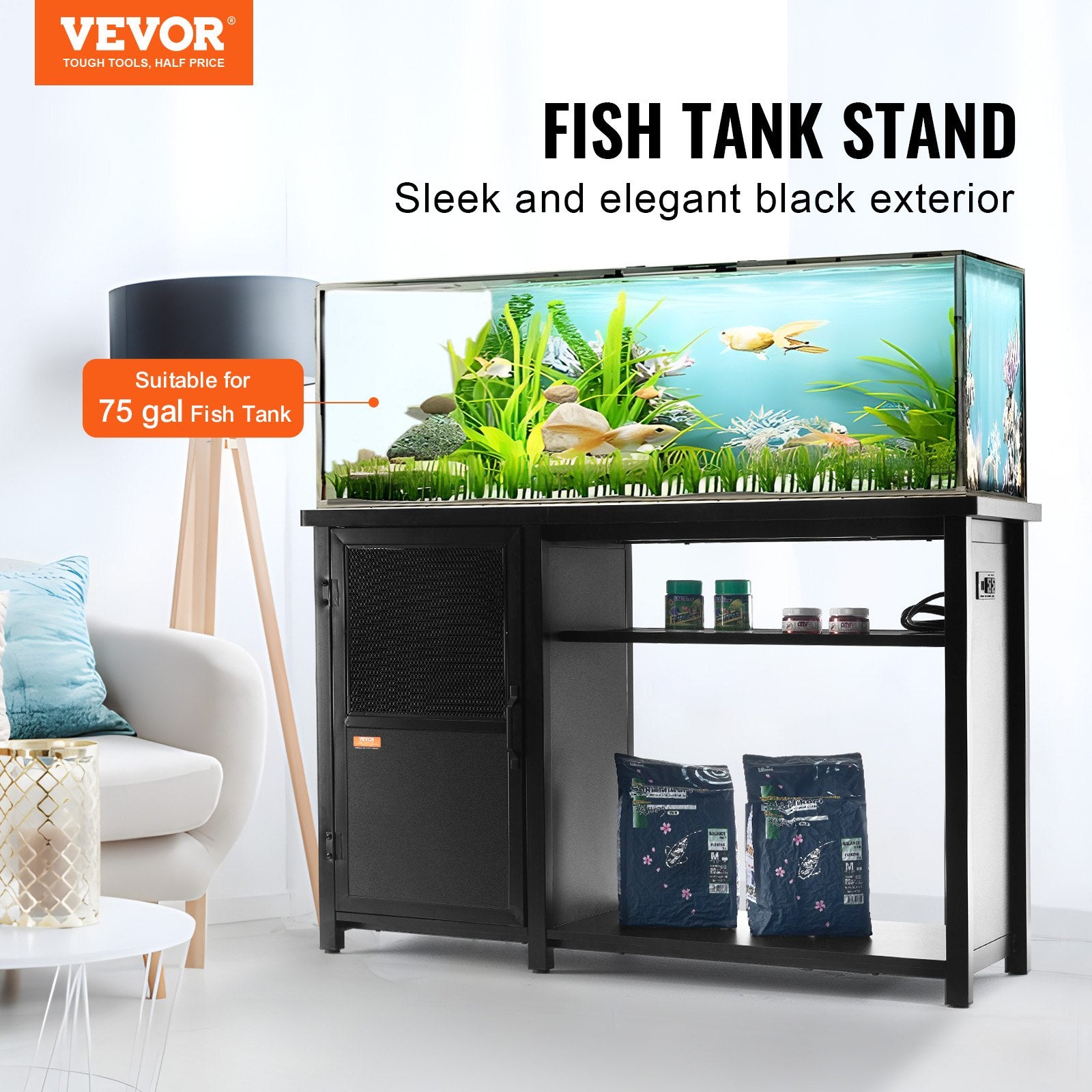 75 Gallon Aquarium Stand with Power Panel