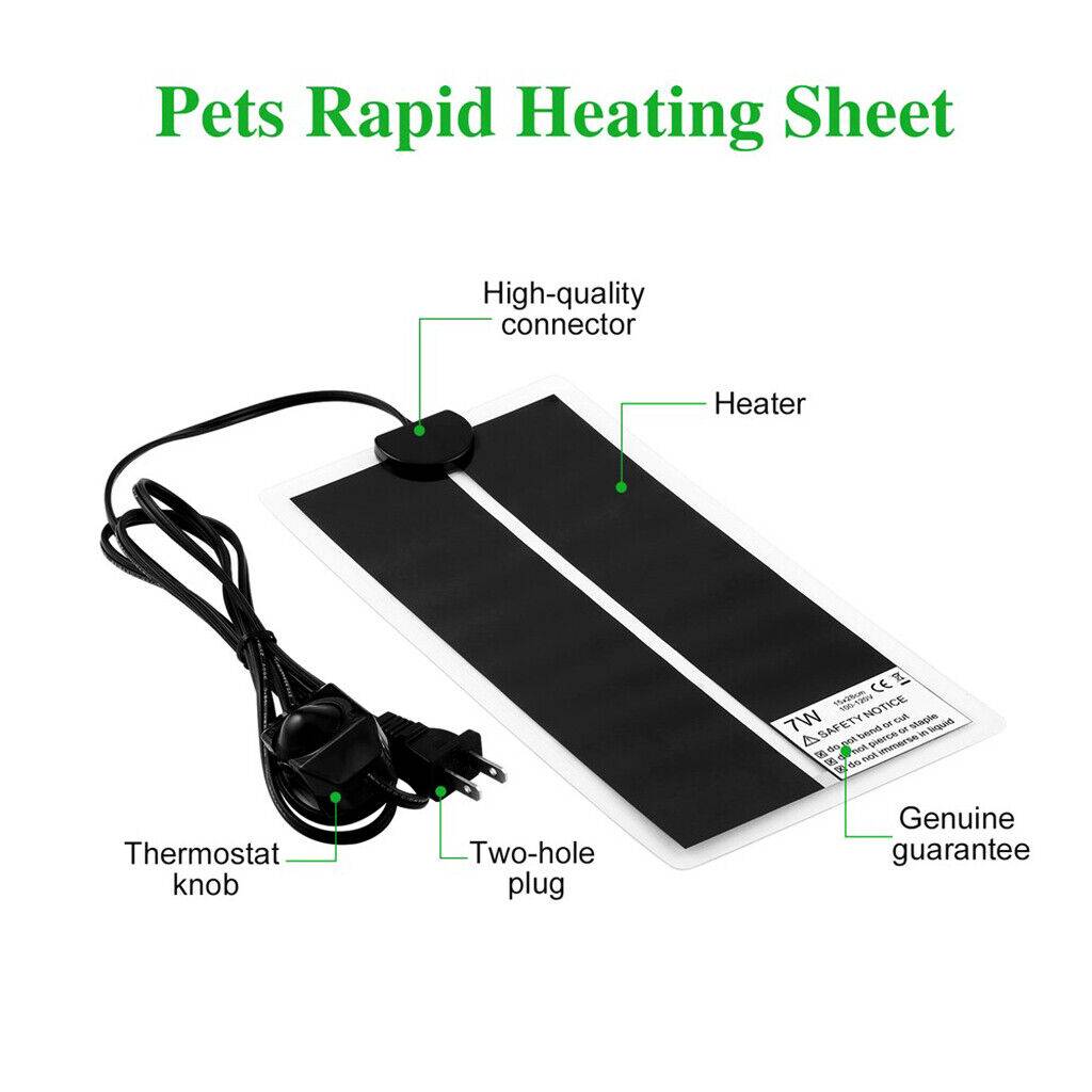 Pet Reptile Terrarium-Heizkissen-Heizmatte Mit Thermostatregler EU-Stecker