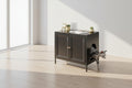 Metal Cat Litter Box Enclosure with Barn Door