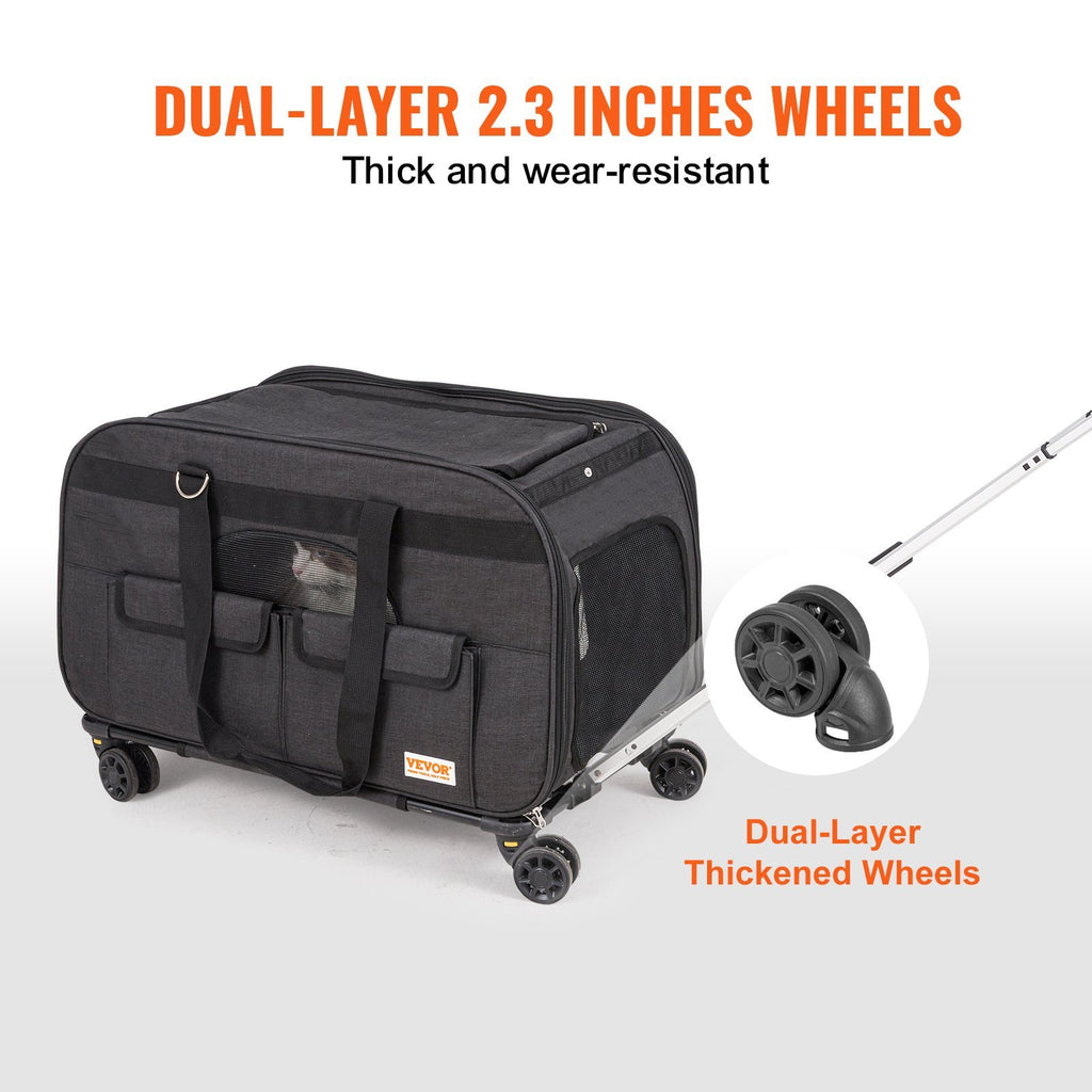Rolling Pet Carrier With Wheels – Comfortable, Secure & Travel-Ready