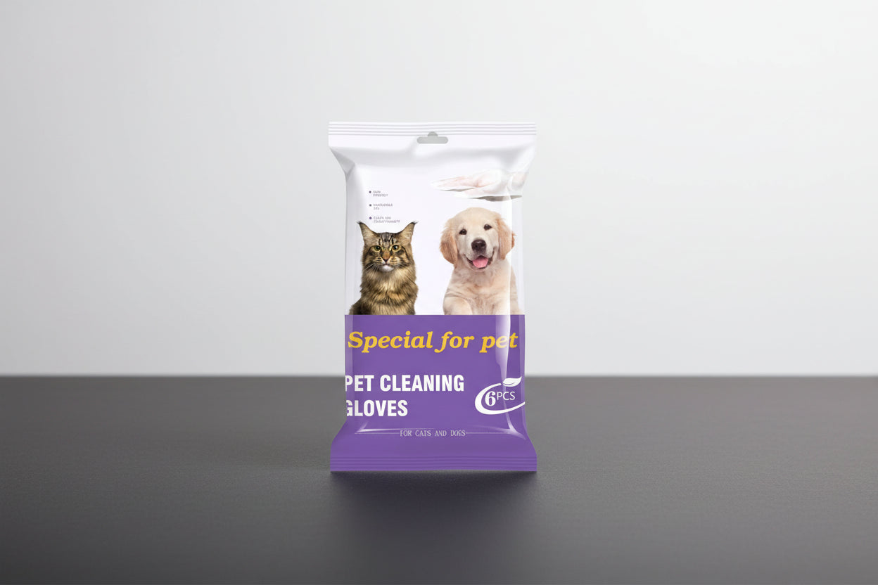 Pet Cleaning & Deodorizing Grooming Wipes Gloves