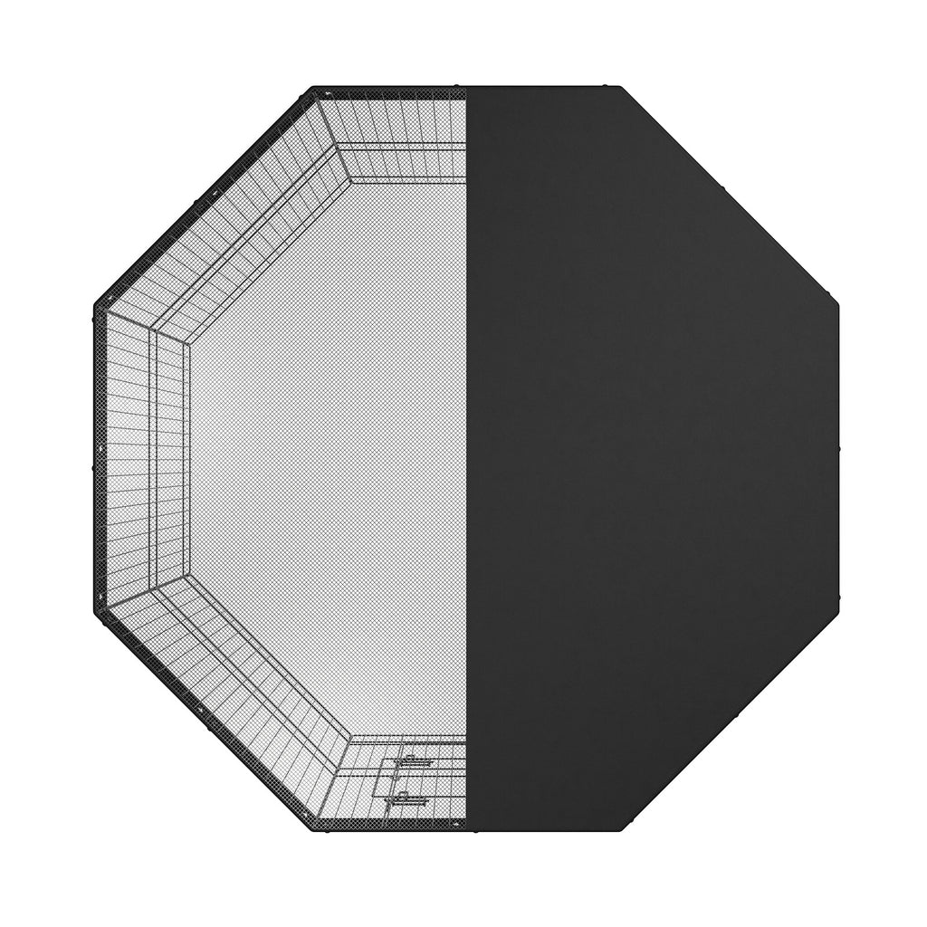 Foldable Metal Dog Playpen with Top Cover – 24" Height
