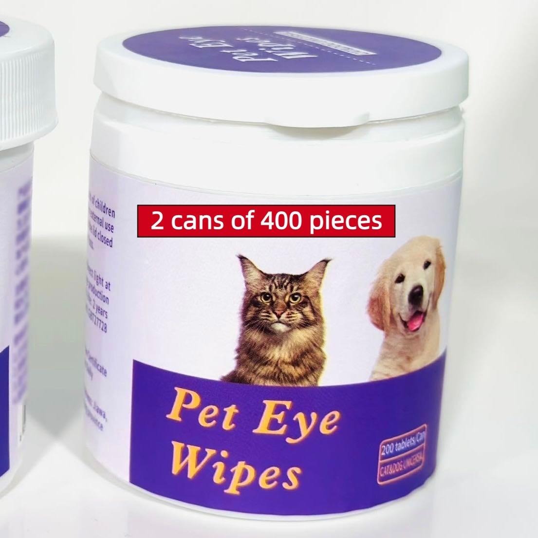 Pet Eye Wipes – Gentle Eye Care for Dogs & Cats (200 Wipes)