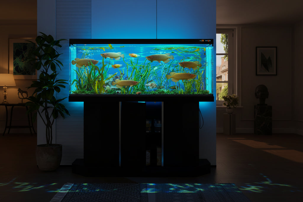 Modern Aquarium Stand with Power Outlet – 55–75 Gallon