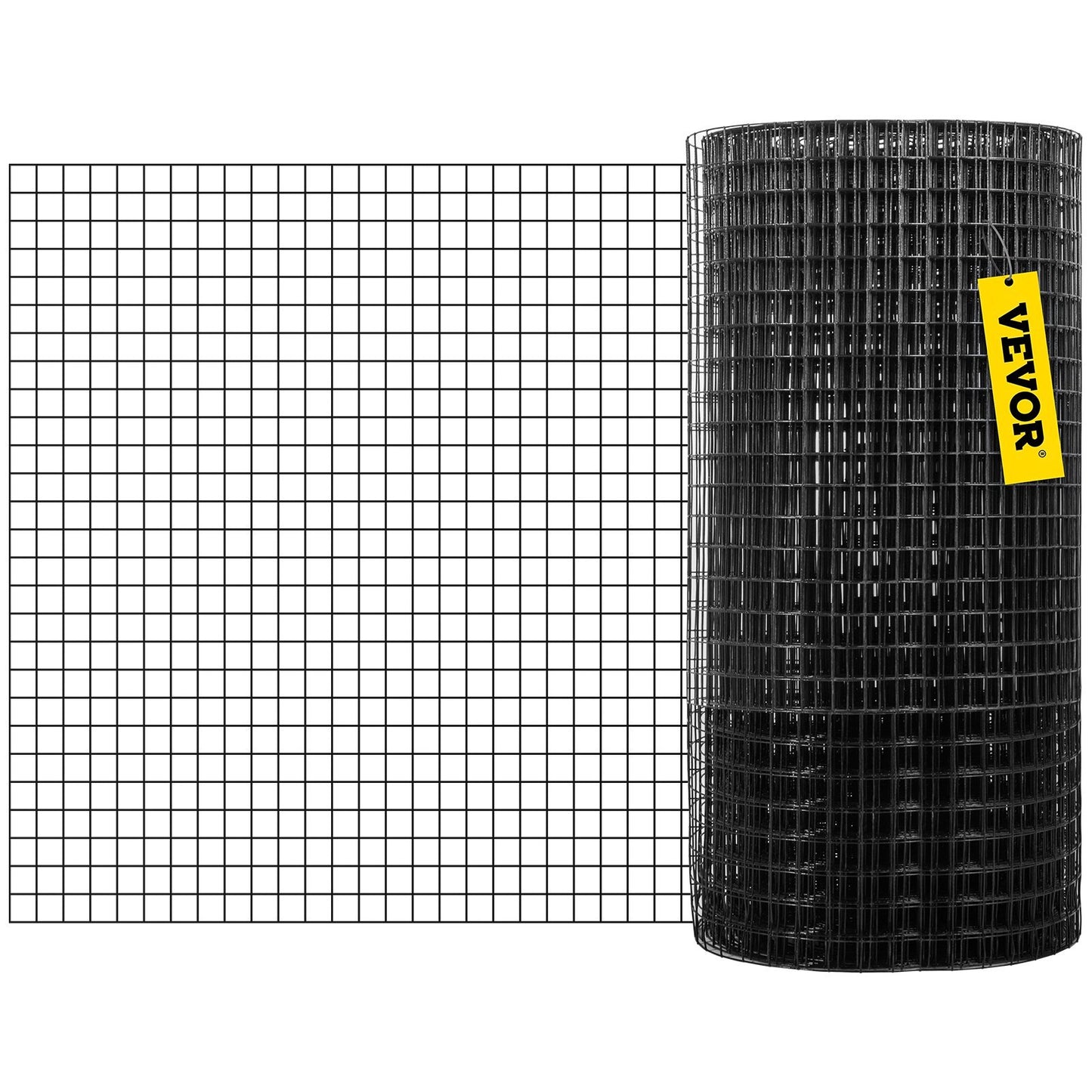 Hardware Cloth, Galvanized Steel Vinyl Coated 16 Gauge Chicken Wire Fencing Cutting Plier & A Pair Of Fabric Gloves, For Garden Fencing & Pet Enclosures, Black