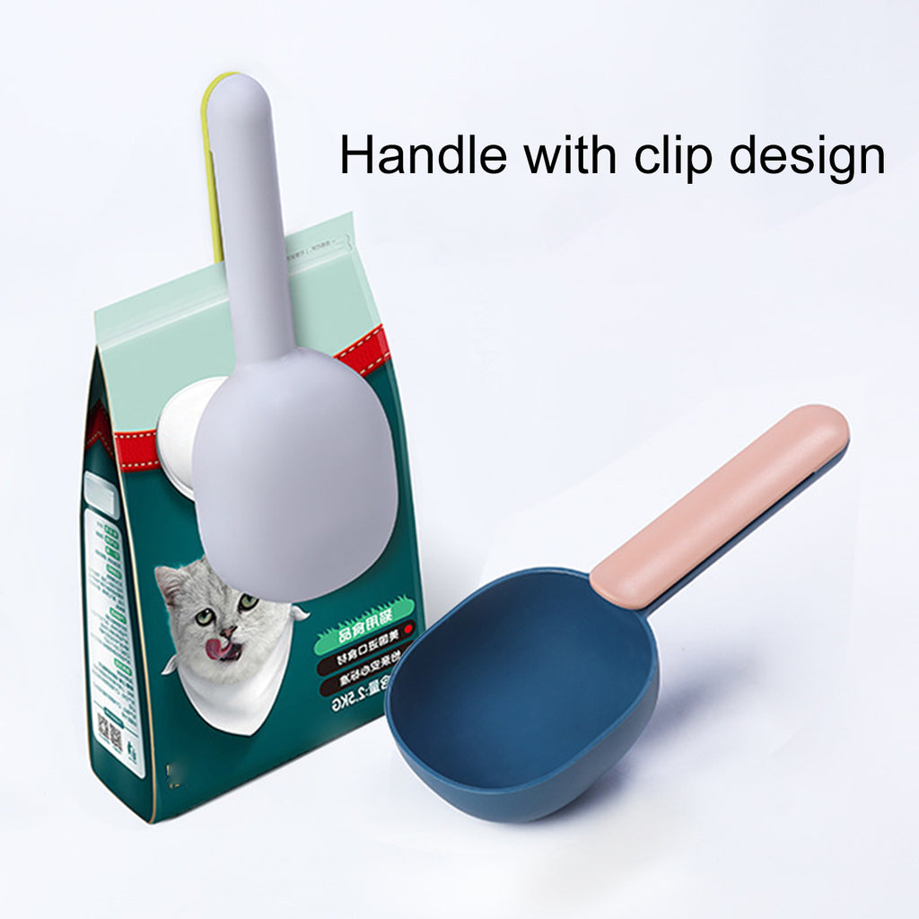 Pet Food Scoop with Bag Clip – Accurate Measuring & Fresh Food Storage