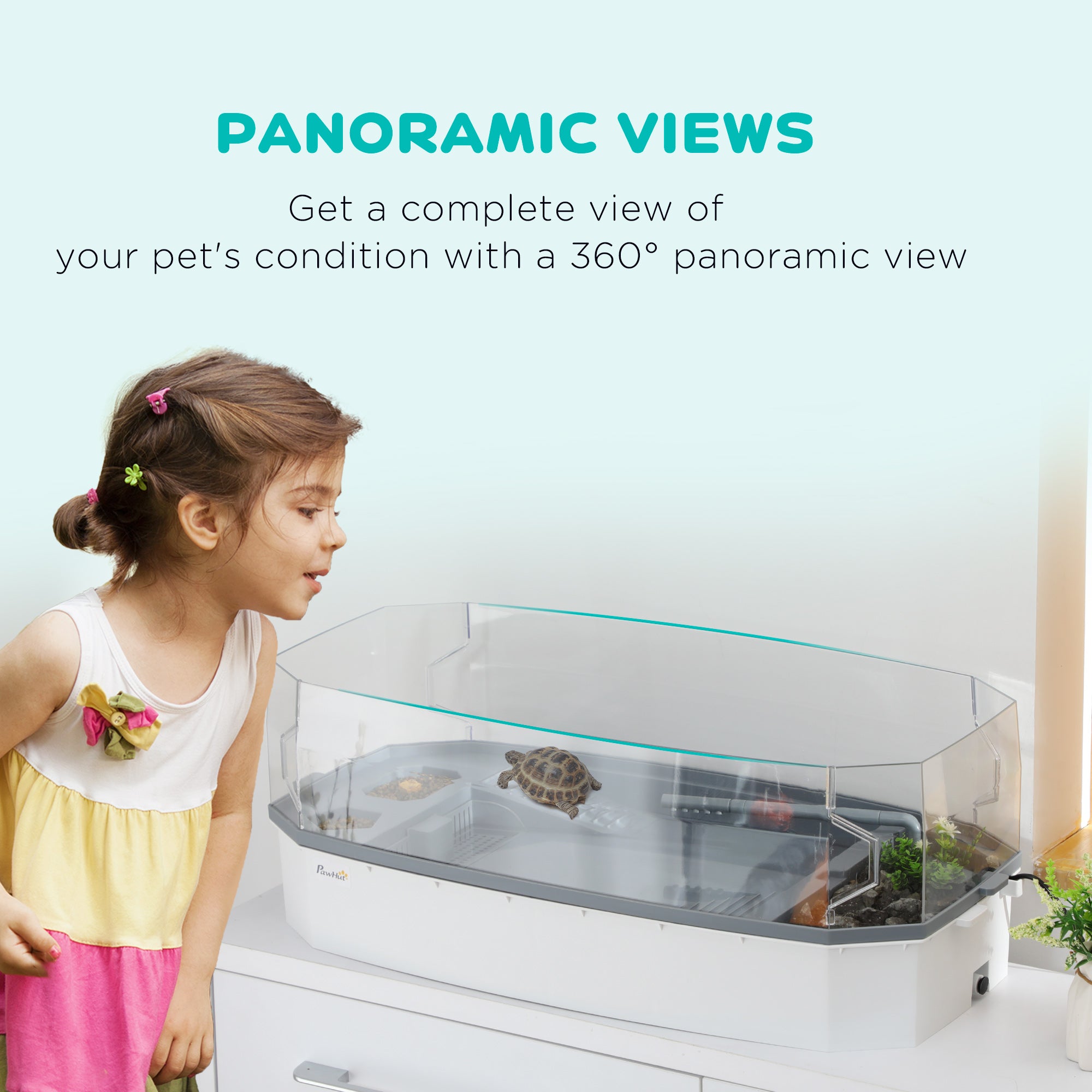 Turtle Tank Kit – All-in-One Aquatic Habitat with Basking Platform