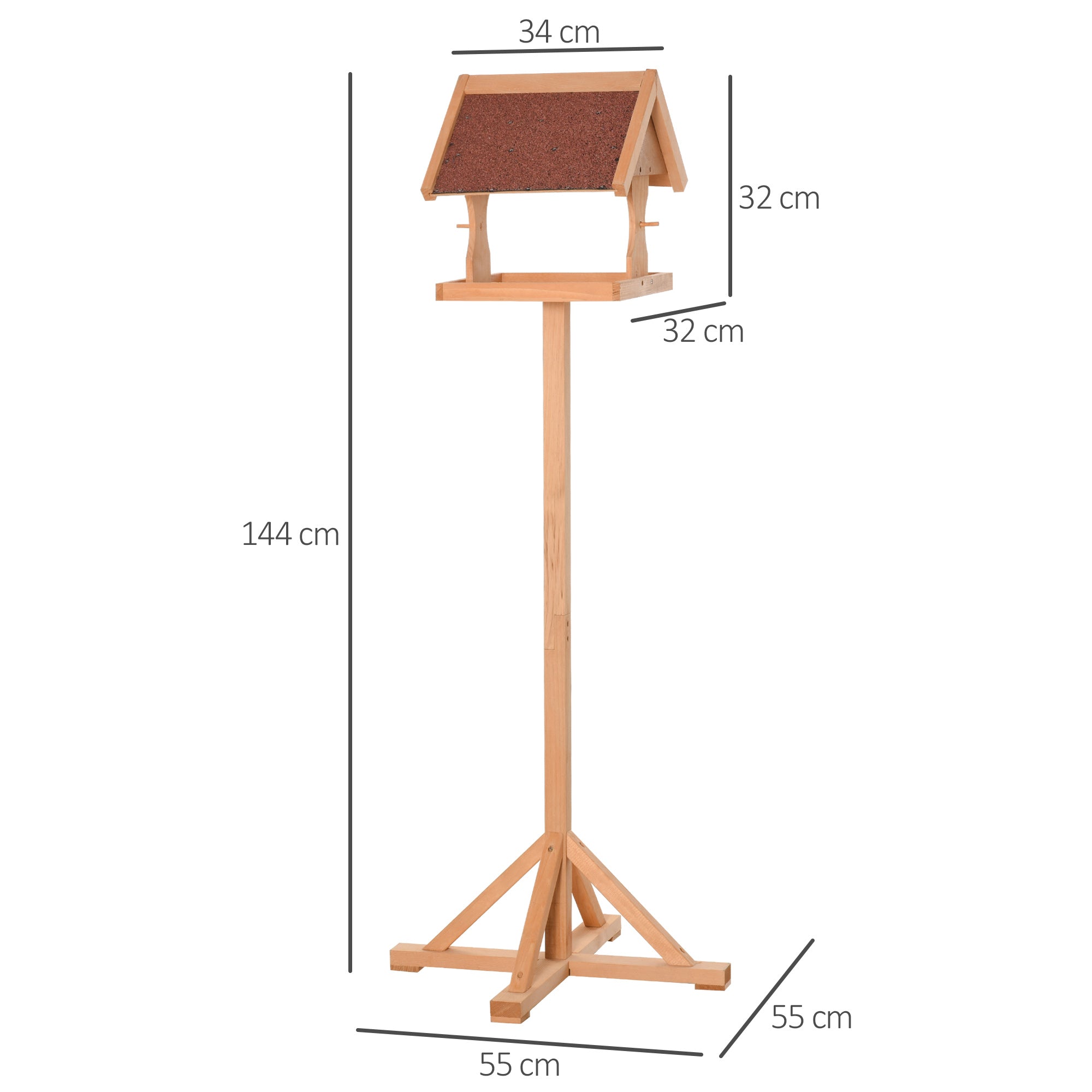 Wooden Bird Feeding Station – Freestanding Garden Bird Table