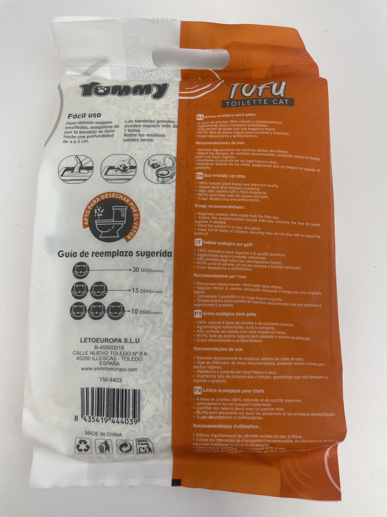 6L Pure Tofu Cat Litter – Natural, Low-Dust, Fast Clumping