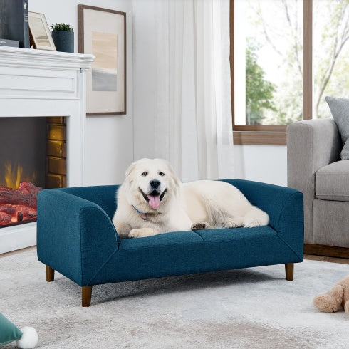 Pet Sofa with Backrest & Armrests – Modern Comfort for Medium & Large Dogs