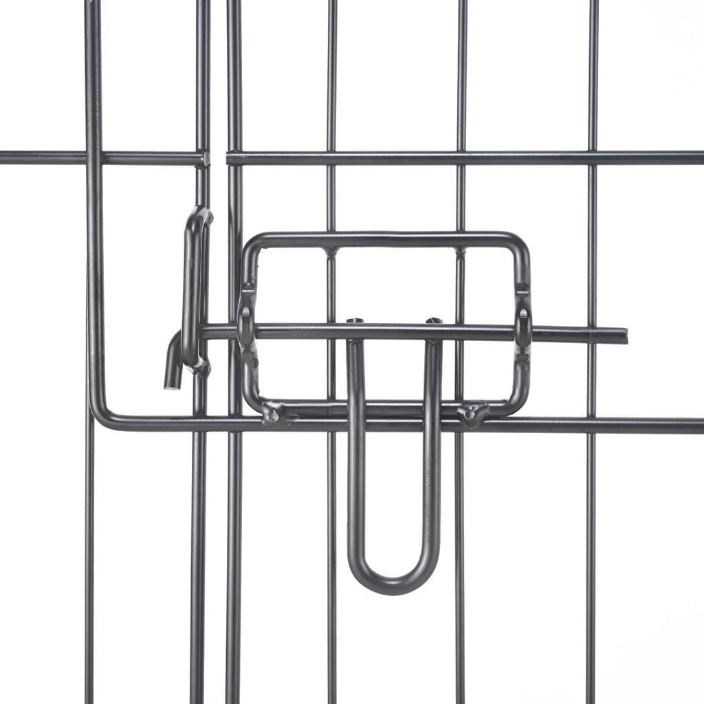 Foldable Metal Dog Playpen with Top Cover – 24 in