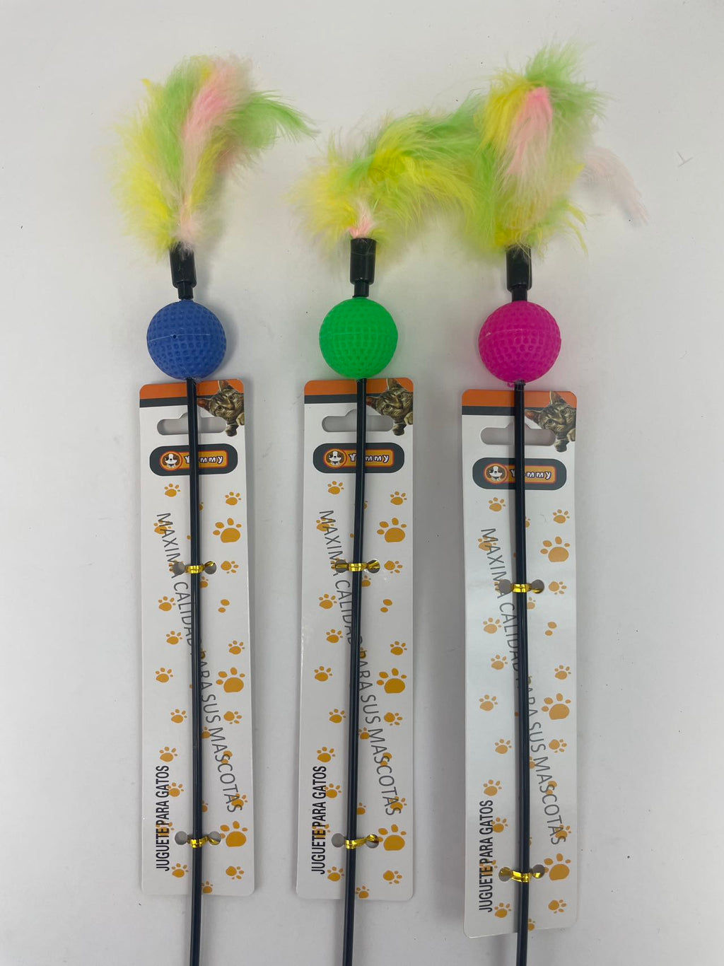 Interactive Cat Wand Toy with Feather Teaser
