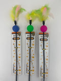 Interactive Cat Wand Toy with Feather Teaser