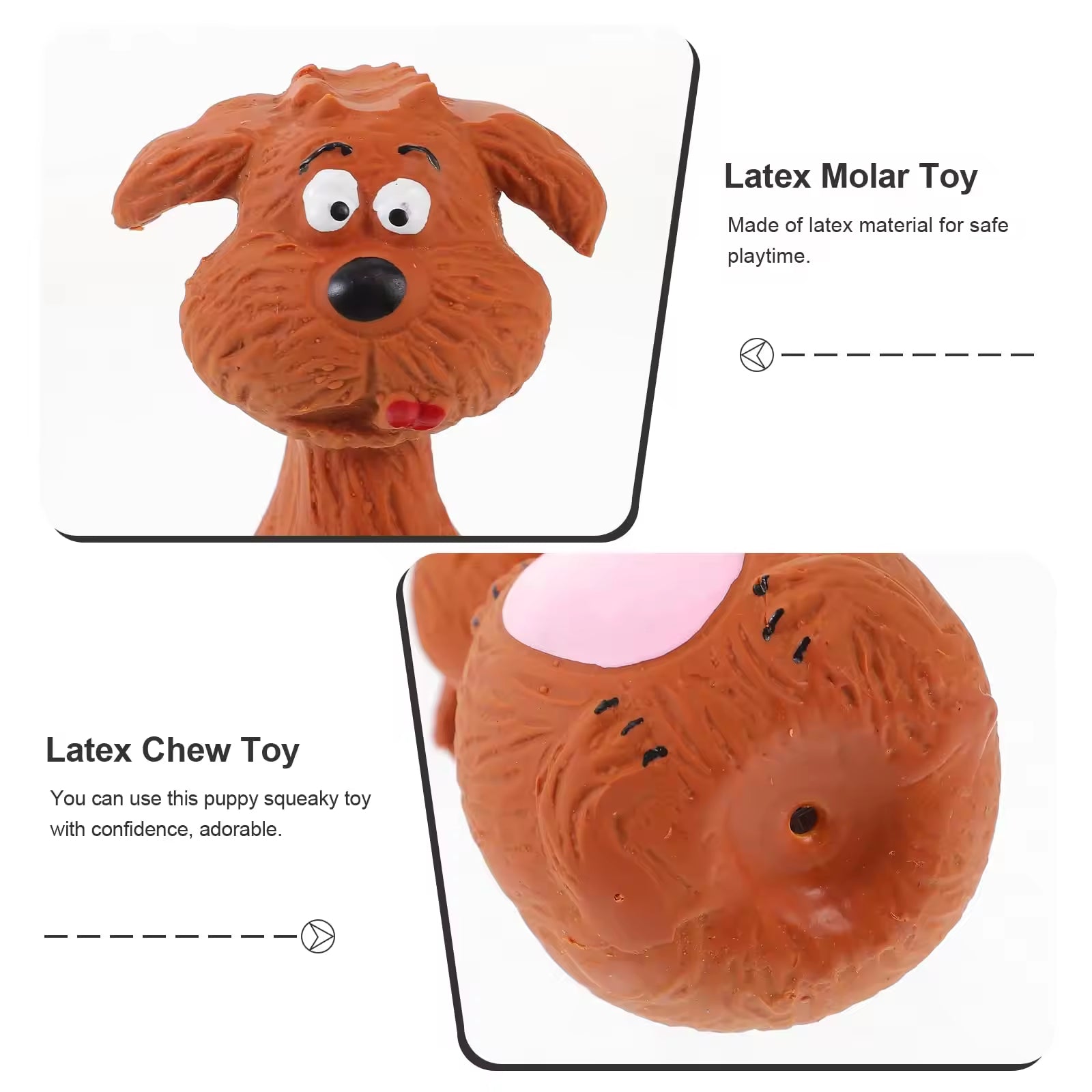 Cute Latex Dog Chew Toys – 4-Piece Set