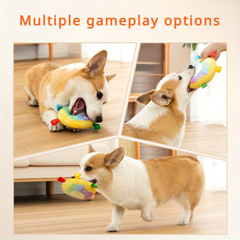 Cartoon Plush Flying Disc Dog Toy