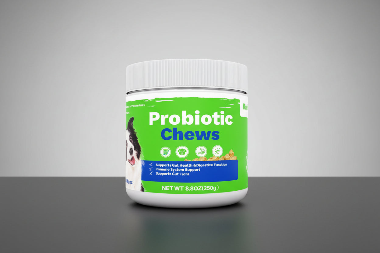 Probiotics Chews for Dogs – Digestive, Immune & Skin Support (180 Chews)
