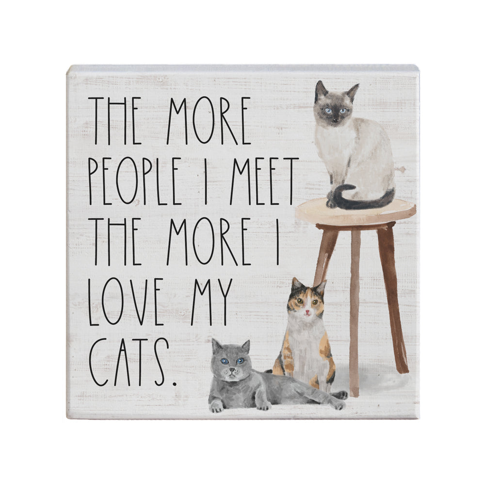 “Love My Cats” Decorative Wooden Sign